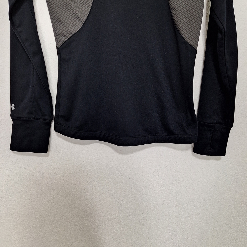 Under Armour Women’s ATM Black Gray Semi Fitted Half Zip Outdoor Jacket Size S - Picture 7 of 11